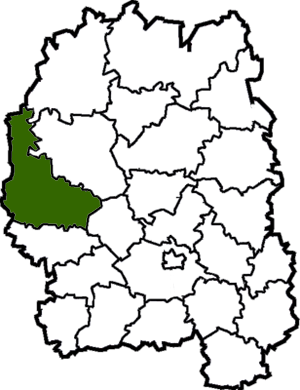 Новоград-Волынский район на карте