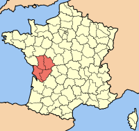 Пуату — Шарант на карте Франции
