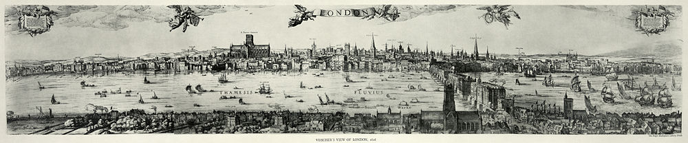 Панорама Лондона 1616 год.
