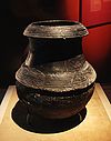 CMOC Treasures of Ancient China exhibit - black pottery cauldron.jpg