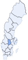Расположение лена Эребру в Швеции
