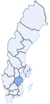 Расположение лена Эстергётланд в Швеции