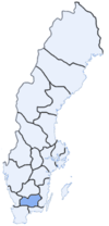 Расположение лена Крунуберг в Швеции