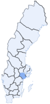 Расположение лена Сёдерманланд в Швеции