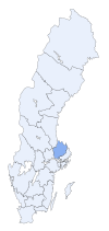 Расположение лена Уппсала в Швеции