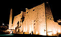 Luxor, Luxor Temple, front view at night, Egypt, Oct 2004.jpg