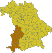 Швабия на карте
