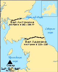 Hadrians Wall map-ru.svg