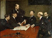 Эуген Янсон второй слева на картине Рихарда Берга (1903).