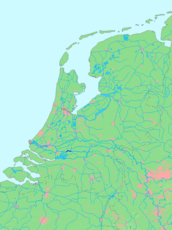 Бовен-Мерведе (синяя полоска) в дельте Рейна и Мааса