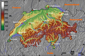 карта: География Швейцарии