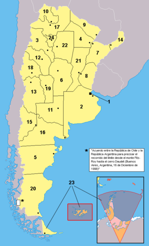 Аргентина: карта провинций