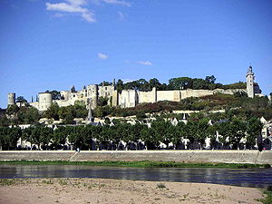 Вид на замок Шинон с левого берега Вьенны
