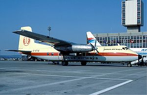 Janus Airways Handley Page Herald at Basle Airport - April 1984.jpg