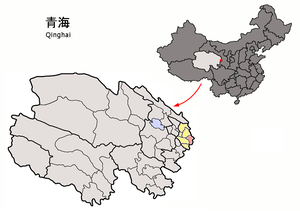 Миньхэ-Хуэй-Туский автономный уезд, карта