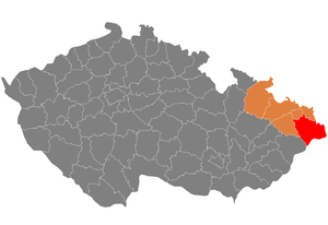 Район Фридек-Мистек на карте
