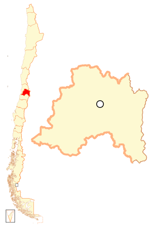 Столичная область Сантьяго на карте