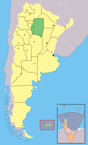 Сантьяго-дель-Эстеро на карте